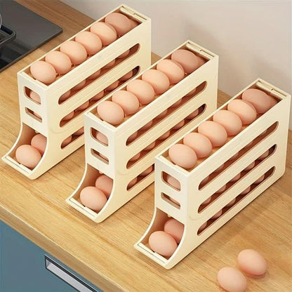 Refrigerator Egg Storage Box Automatic Egg Rolling Rack Large Capacity Refrigerator Special Egg Holder Storage Box